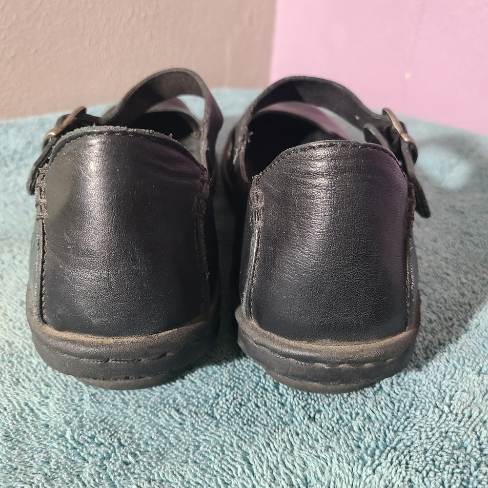Born Mary‎ Jane Flats Black Leather Buckle Comfort Shoes Women 9.5M - Picture 6 of 10
